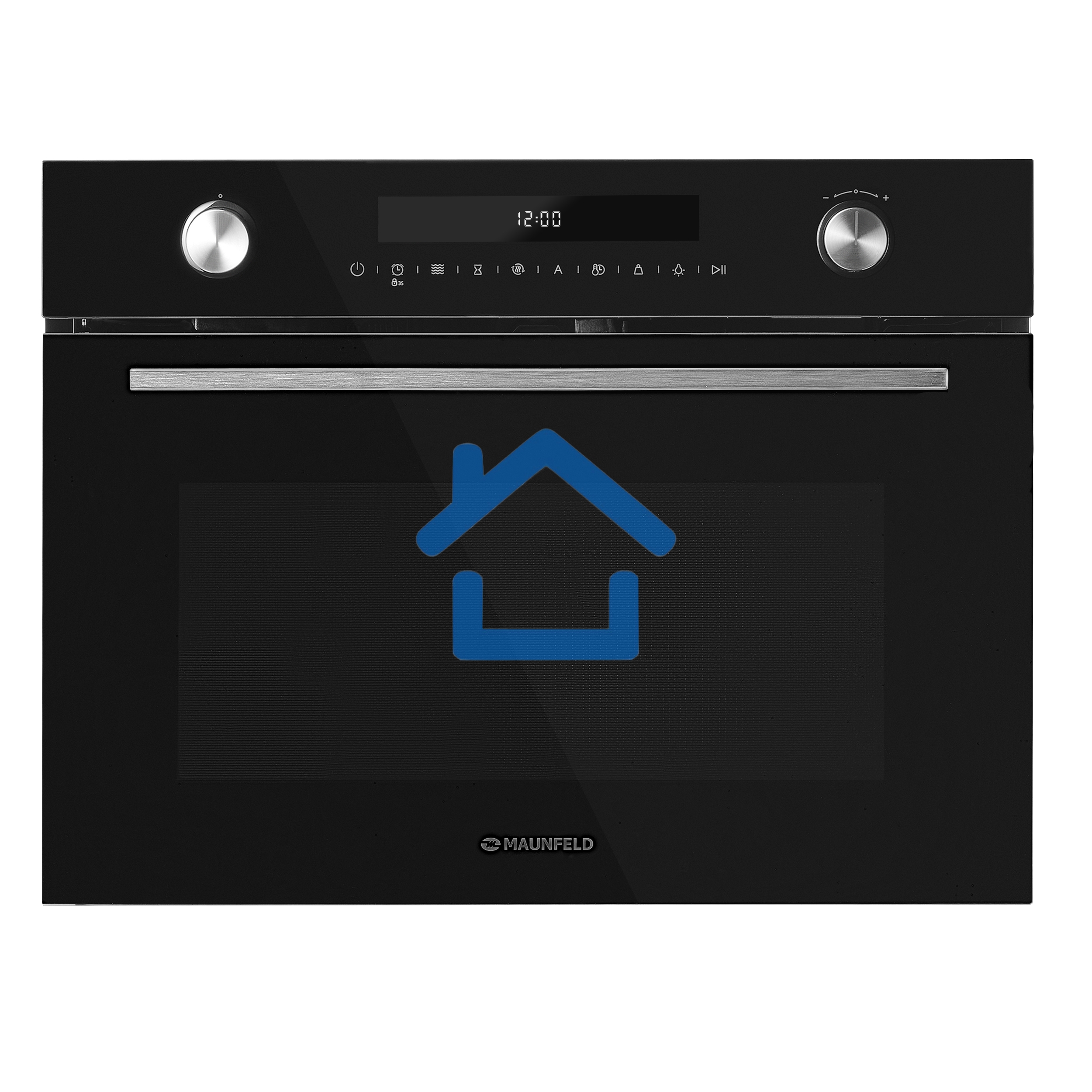 Компактный духовой шкаф с функцией СВЧ Maunfeld MCMO5015MFB