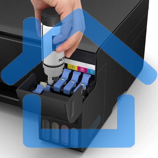 МФУ струйное Epson L3550 (C11CK59405), A4, цветной, печ. до 15 стр/мин. (ч/б) до 8 стр/мин. (цвет), скан. до 11 стр/мин. (ч/б) 28 стр/мин. (цвет), 4800 x 1200 dpi (печать) 1200x2400dpi (скан.), USB, Wi-Fi, Air Print