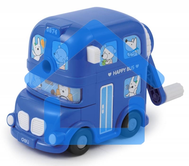 Точилка для карандашей механическая Deli BUS E0674, 1 отверстие, пластик, ассорти, коробка