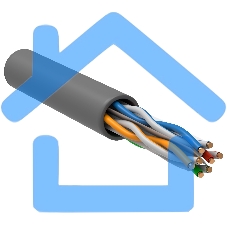 Кабель связи ITK витая пара U/UTP, кат.6, 4 пары 23AWG solid, 305м, ПВХ, серый