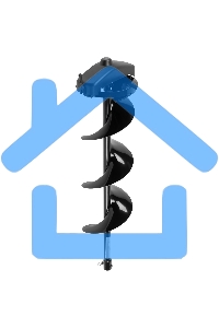 Шнек для льда Denzel IR-200, диаметр 200 мм, длина 800 мм, соединение 20 мм, съемный нож