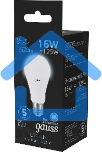 Лампа светодиодная Gauss LED A60 16W E27 1470lm 4100K 1/10/50