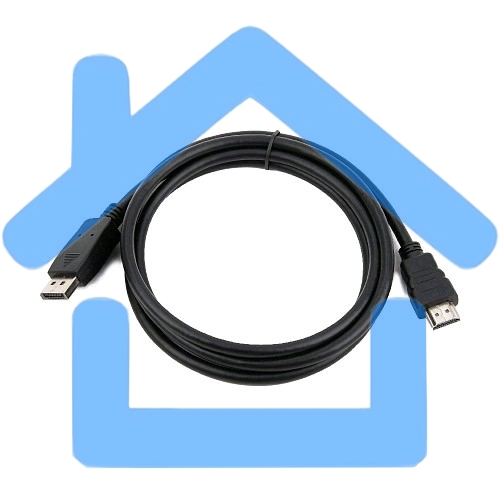 Кабель CablexpertDisplayPort->HDMI, 5м, 20M/19M, черный, экран, пакет