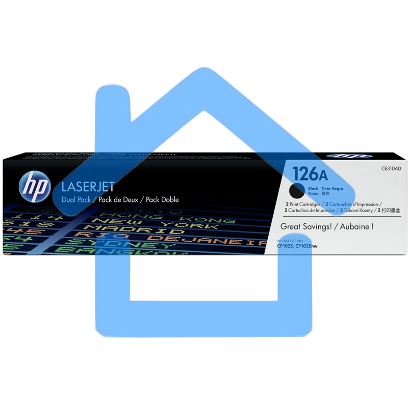 Картридж лазерный HP CE310AD черный двойная упаковка для LaserJet Pro CP102 2 х 1200 стр.