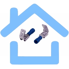 Клемма плоская изолированная гнездо 7.4 мм + штекер - 6.3 мм 1.5-2.5 мм² (РПи-О 2.5-(6.3)/РПИо 2.5-7.5) Rexant