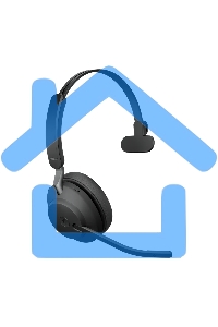 Гарнитура беспроводная Jabra Evolve2 65, Link380a MS Mono черный