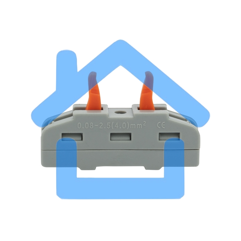 Клемма СМК 222-421 проходная 1 полюс (0,08-4 мм²), серая (5 шт./уп.) Rexant