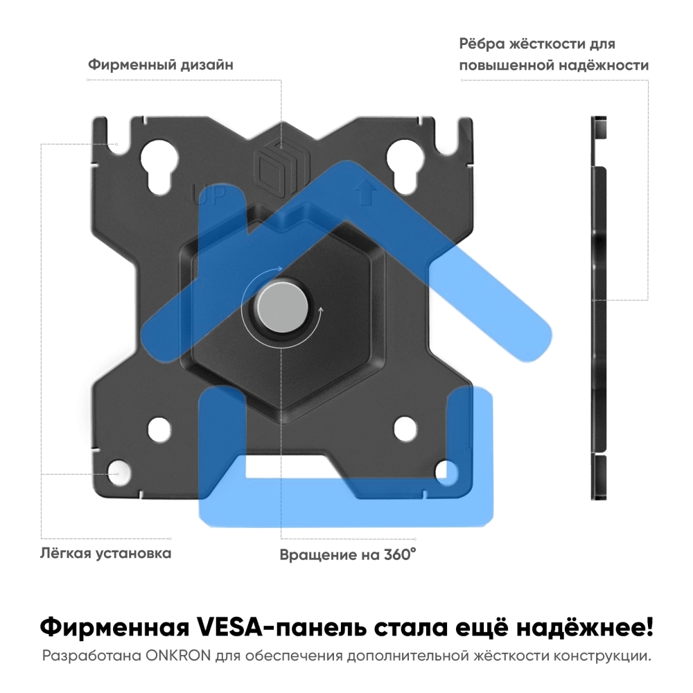 Кронштейн ONKRON D208FS для двух мониторов 13