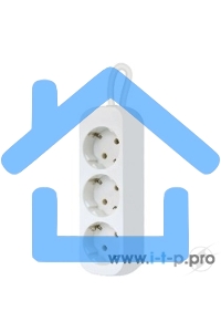 Удлинитель Defender E330 белый 3.0 м, 3 розетки 