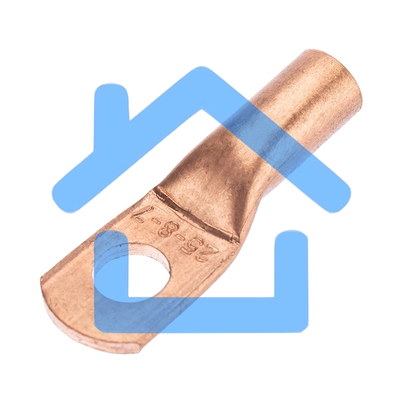 Наконечник медный ТМ 25-8-7 (25мм² - Ø8мм) (в упак. 100 шт.) Rexant