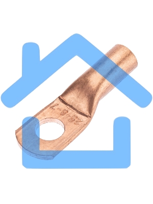 Наконечник медный ТМ 25-8-7 (25мм² - Ø8мм) (в упак. 100 шт.) Rexant