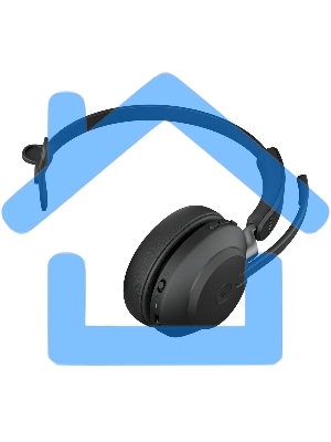 Гарнитура беспроводная Jabra Evolve2 65, Link380a MS Mono черный