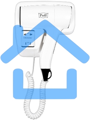 Фен Puff 1201B 1200Вт белый