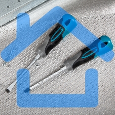 Набор отверток комбинированный 2 шт., S2, трехкомпонентная рукоятка Gross