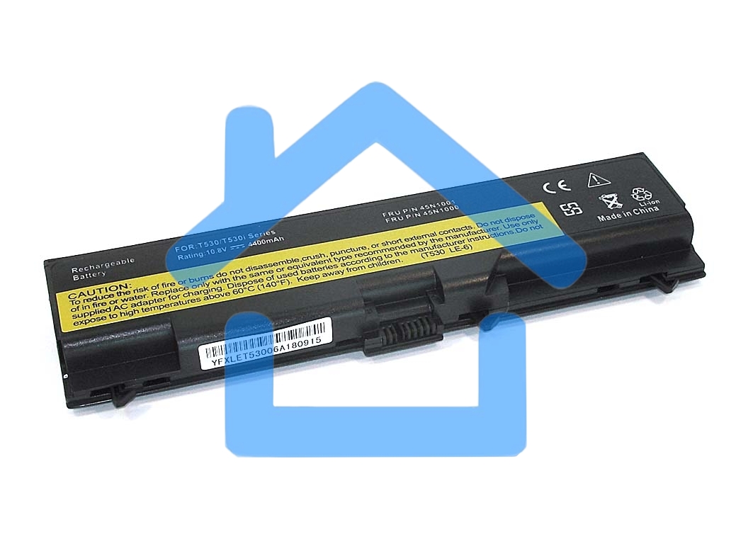 Аккумуляторная батарея для ноутбука Lenovo ThinkPad T430 (42T4235 70+) 5200mAh OEM черный