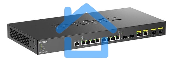 Настраиваемый L2+ коммутатор D-Link DXS-1210-12TC/B1A PROJ с 8 портами 10Gbase-T, 2 портами 10Gbase-X SFP+ и 2 комбо?портами 10Gbase-T/SFP+