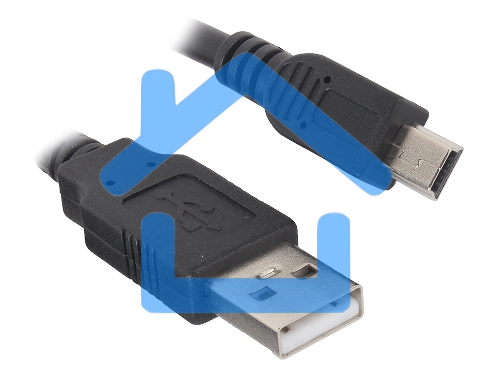 Кабель Gembird/Cablexpert CCP-USB22-AM5P-3 USB 2.0 Pro Кабель, 2xAM/miniBM 5P, 0.9м, экран, черный