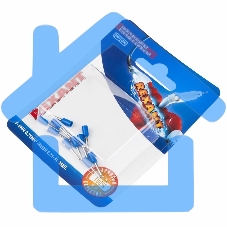 Наконечник штыревой втулочный Rexant изолированный, F-8 мм, 0.75 мм², НШВи 0.75-8 / E7508, синий, в упак. 10 шт.