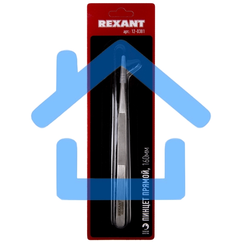 Пинцет прямой 160 мм (блистер) Rexant
