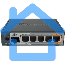 PoE-маршрутизатор MikroTikRB760iGS2 ядра (880 МГц), 5х 1G RJ45, SFP, USB, MicroSD, раздача PoE (HEX S)