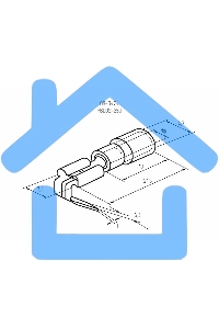 Клемма плоская изолированная гнездо 7.4 мм + штекер - 6.3 мм 1.5-2.5 мм² (РПи-О 2.5-(6.3)/РПИо 2.5-7.5) Rexant