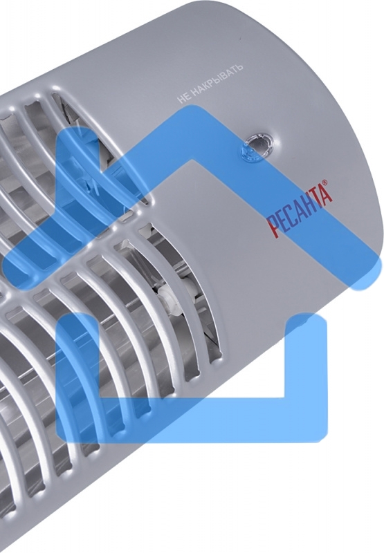 Обогреватель инфракрасный Ресанта ИКО-1500Л, серый, кварцевый, 1500 Вт, 25 м2, термостат