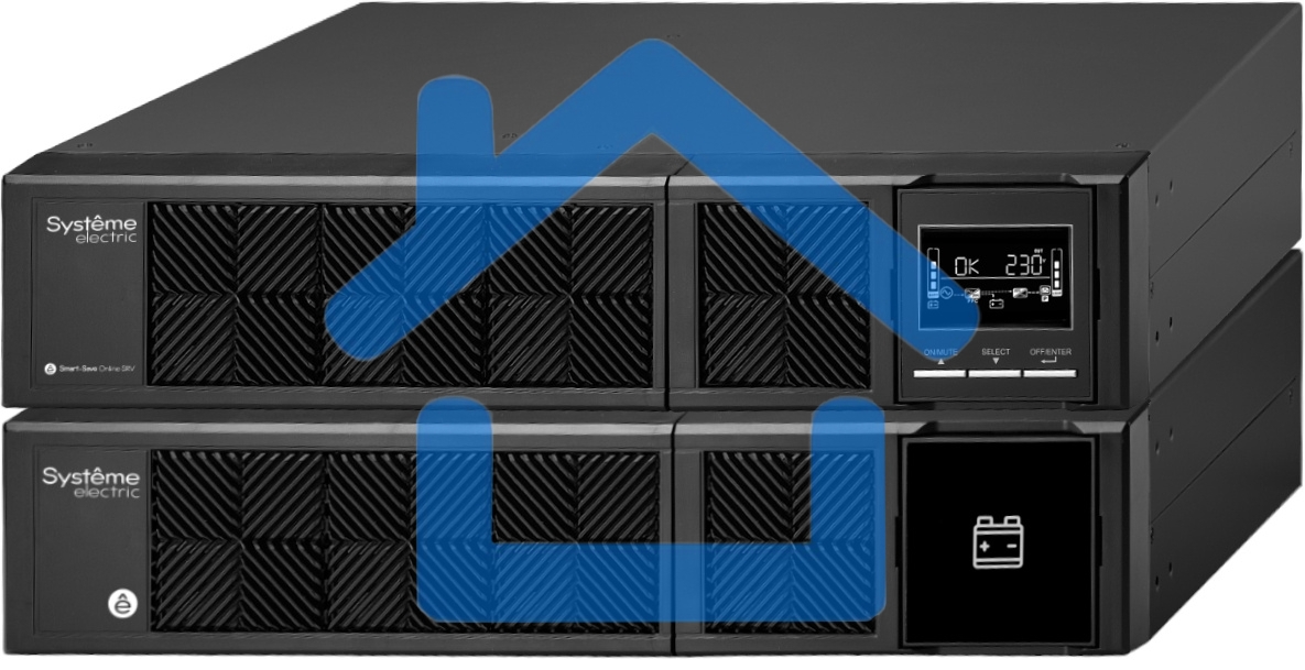 Источник бесперебойного питания Systeme Electriс Smart-Save Online SRV, 2000VA/1800W, On-Line, Extended-run, Rack 4U (Tower convertible), LCD, Out: 6xC13, SNMP Intelligent Slot, USB, RS-232