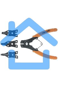 Съемник для стопорных колец с насадками, 150 мм, универсальный Sparta