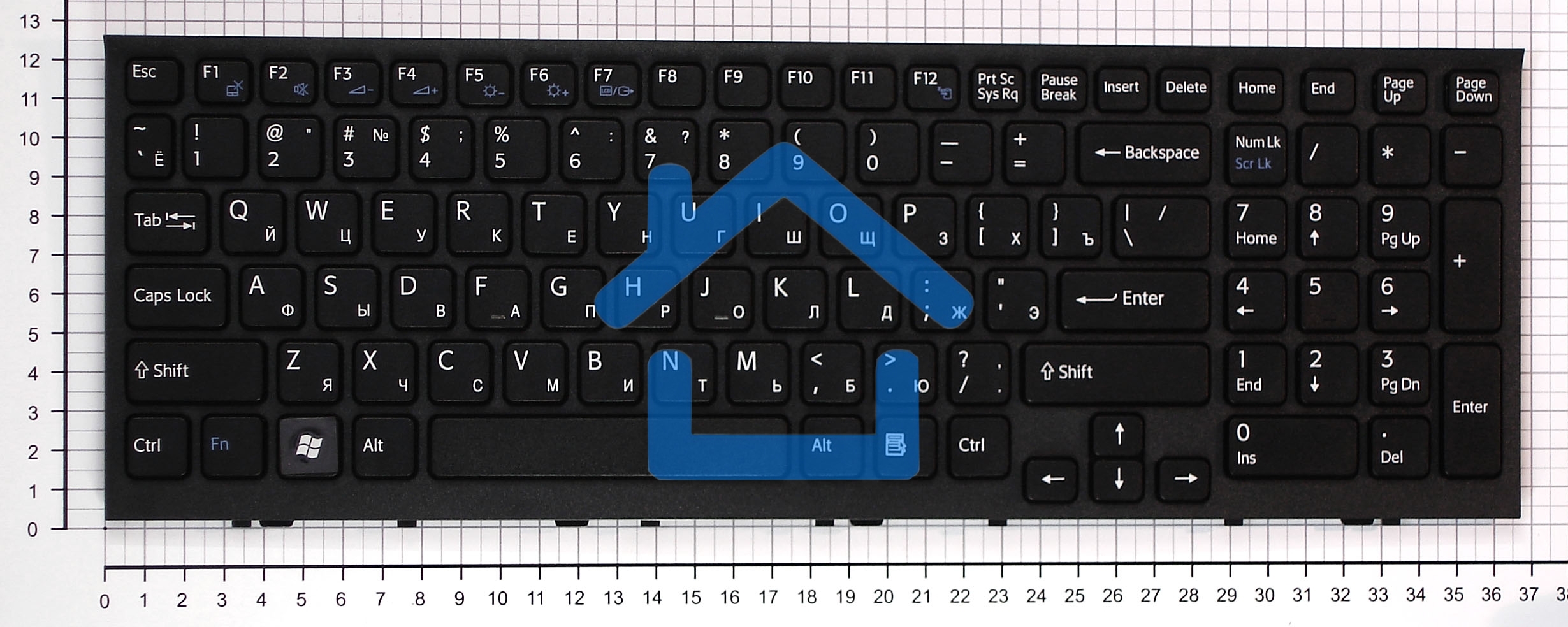 Клавиатура для ноутбука Sony Vaio VPCEL VPC-EL черная с черной рамкой