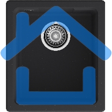 Мойка GRANFEST URBAN 4540 подстольный монтаж 1-чаша 450*400мм, монтаж: универсальный, материал: кварц, черный