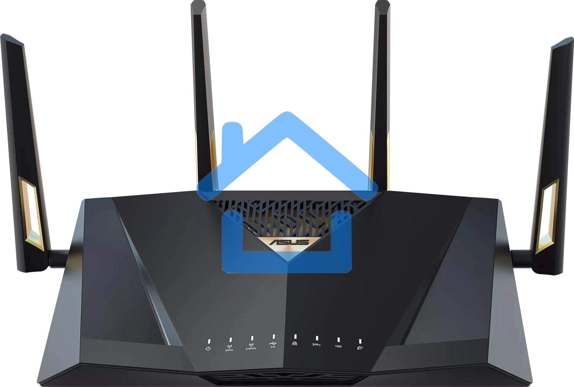 Маршрутизатор ASUS RT-BE88U, черный/желтый, 90IG08V0-MO3N0V