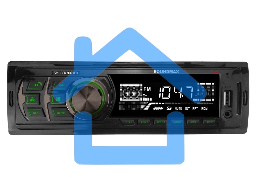 Автомагнитола Soundmax SM-CCR3063FB 1DIN 4x45Вт