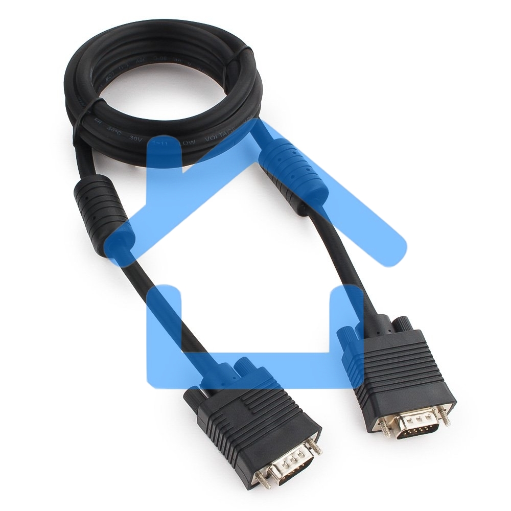 Кабель Gembird/Cablexpert CC-PPVGA-6B,Кабель VGA Premium,15M/15M, 1.8м, тройн.экран, феррит.кольца, черный, пакет