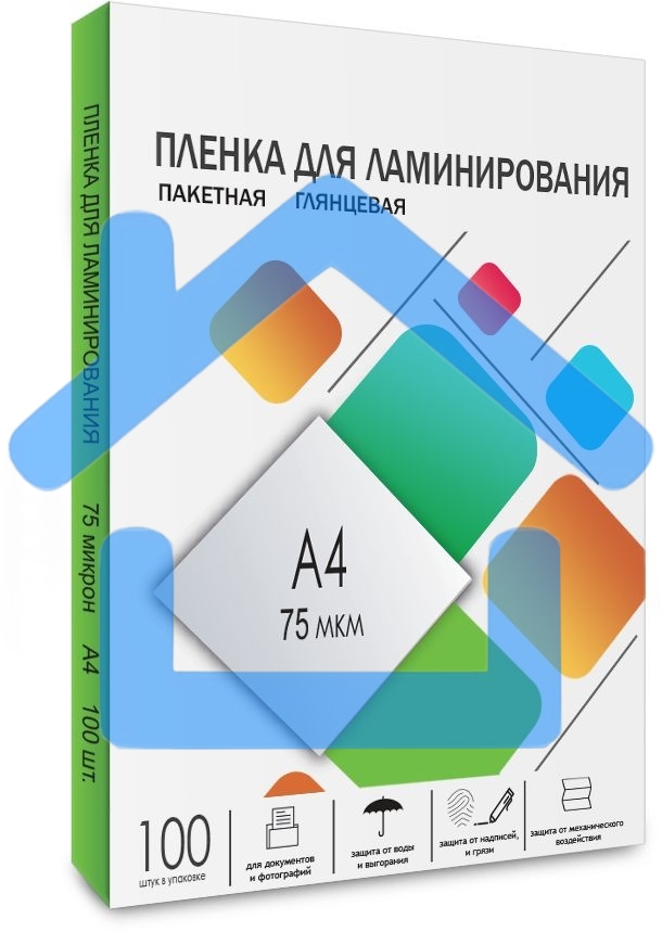 Пленка для ламинирования 216х303 (75 мик) 100 шт. Гелеос (LPA4-75)