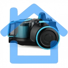 Пылесос BQ VC1810C черный/голубой, 380/1800 Вт, уборка сухая, пылесборник циклон, 2.5 л