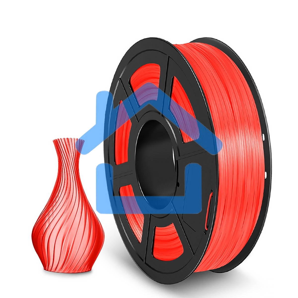 Филамент NVPRINT TPU Trans. Red для 3D печати диаметр 1.75мм длина 165 метров масса 0,5 кг