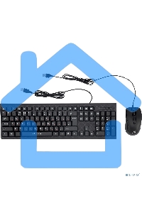 Комплект клавиатура + мышь Oklick 630M клав:черный мышь:черный USB