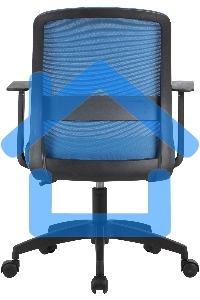 Кресло компьютерное Cactus CS-MC333-BL темно-синий, сиденье темно-синий, сетка/ткань, низк.спин. крестов. пластик, пластик черный