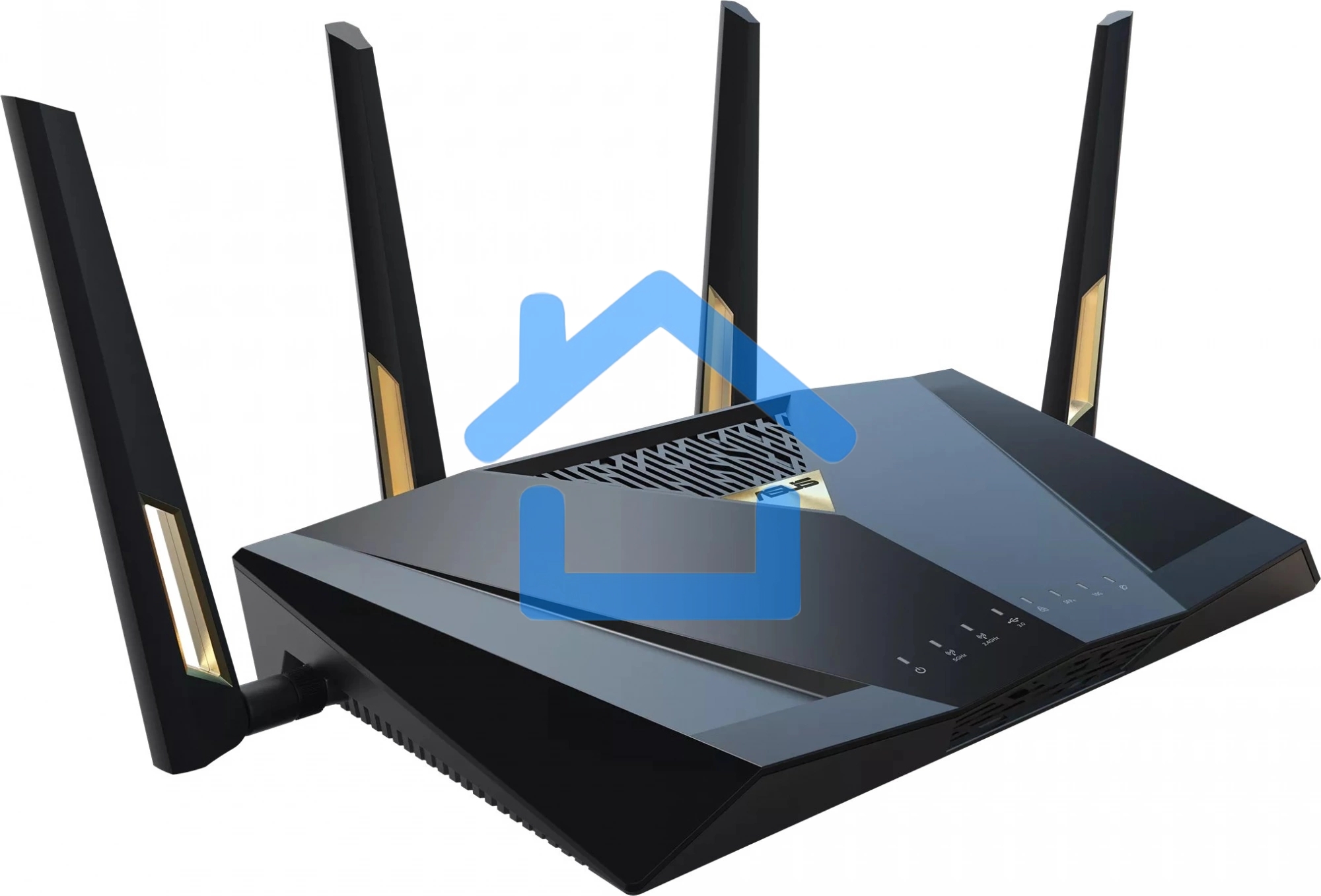 Маршрутизатор ASUS RT-BE88U, черный/желтый, 90IG08V0-MO3N0V