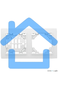 Рамка 3-местная Минск горизонтальная белая EKF Basic