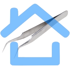 Пинцет изогнутый, узкий 125 мм (блистер) Rexant