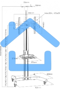 Подставка для телевизора Arm Media PT-STAND-11 черный 32