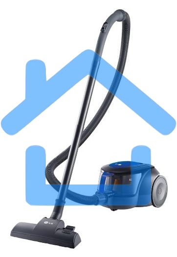 Пылесос LG VK69662N синий, 350/1600 Вт, уборка сухая, пылесборник контейнер 1.2 л