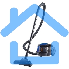 Пылесос LG VK69662N синий, 350/1600 Вт, уборка сухая, пылесборник контейнер 1.2 л