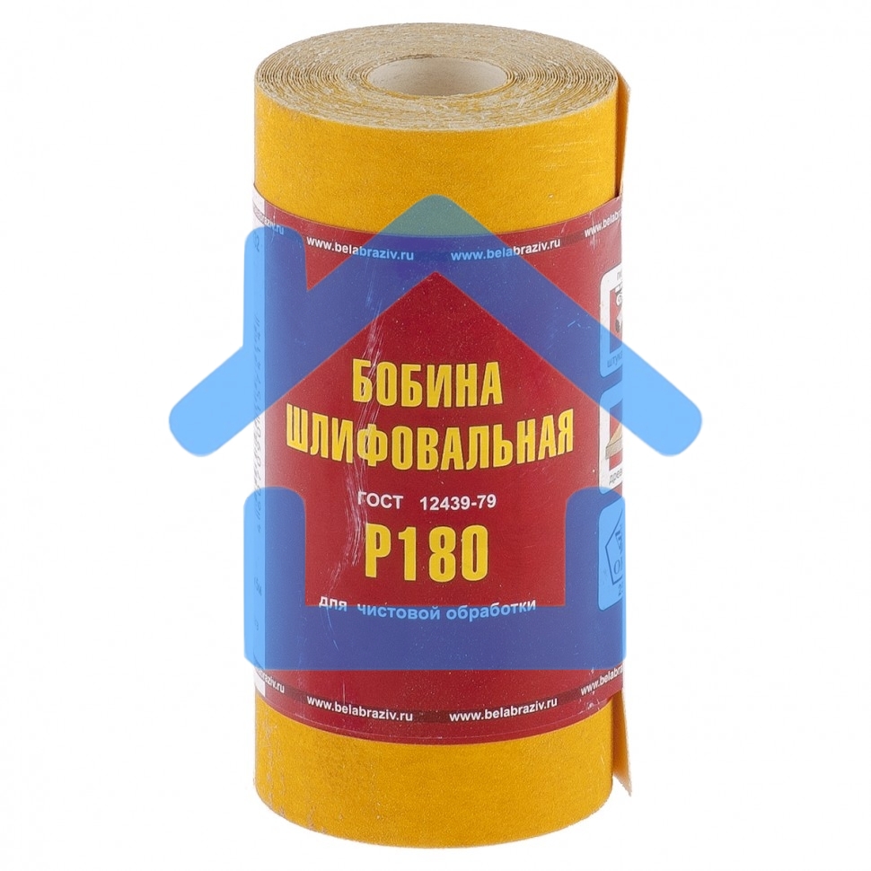 Шкурка на бумажной основе,LP41C, зерн.Р180,мини-рулон(бобина шлифовальная)115мм х 5м (БАЗ) Россия