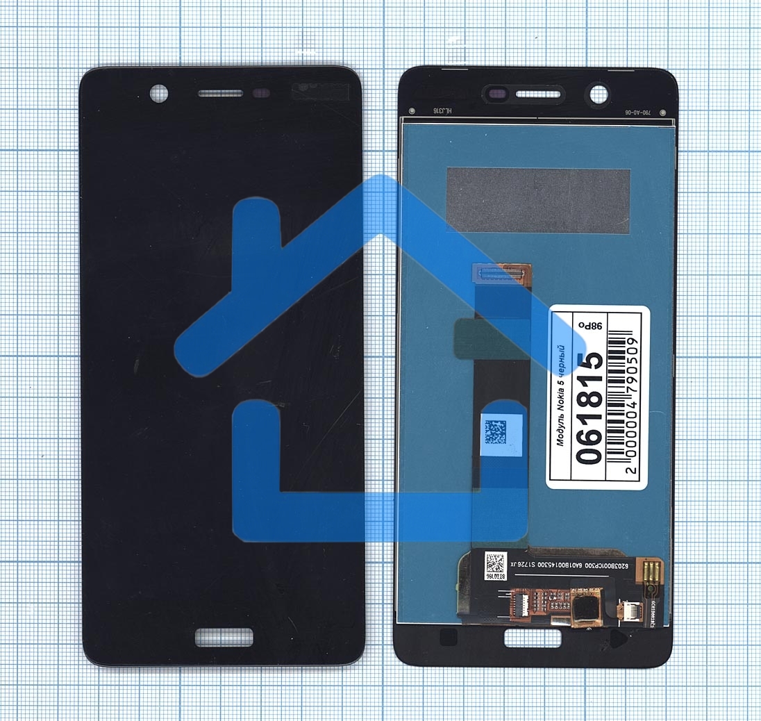 Дисплей для Nokia 5 черный