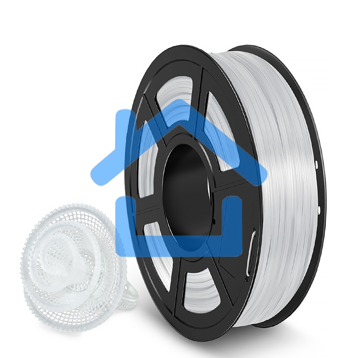 Филамент NVPRINT TPU Trans. White для 3D печати диаметр 1.75мм длина 165 метров масса 0,5 кг