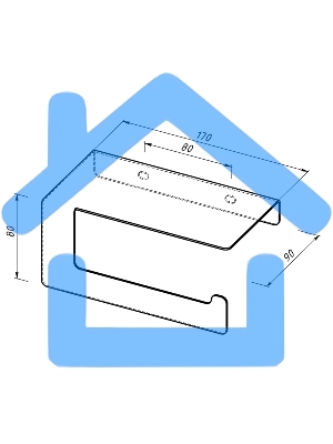 Держатель для туалетной бумаги с полкой хранения Rexant белый