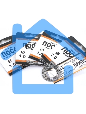 Припой ПОС-40 диаметр 0,8 мм с канифолью 1м 10 шт