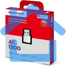 Mercusys MA30N Сверхкомпактный двухдиапазонный USB-адаптер Wi-Fi AC1300
